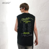American retro loose round neck print sports vest 60