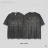 Gray T-shirt Men's Personality Cross Loose Solid Color Short Sleeves 61