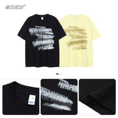 Hand-painted creative printing retro street men's t-shirt 69