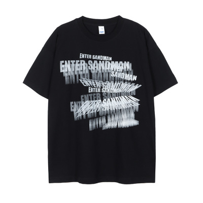 Hand-painted creative printing retro street men's t-shirt 69