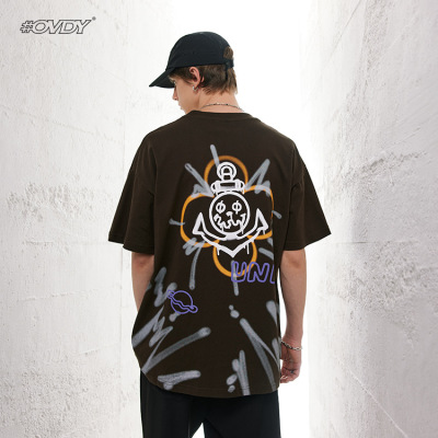 Men's short sleeve graffiti style printed t-shirt 68