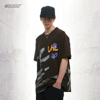 Men's short sleeve graffiti style printed t-shirt 68
