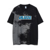 Short Sleeve Gradient Tie Dye Lettering Loose T-Shirt 65