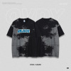 Short Sleeve Gradient Tie Dye Lettering Loose T-Shirt 65