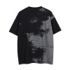 Short Sleeve Gradient Tie Dye Lettering Loose T-Shirt 65