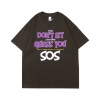 Short Sleeved Retro Fun Character Letter Graffiti 59