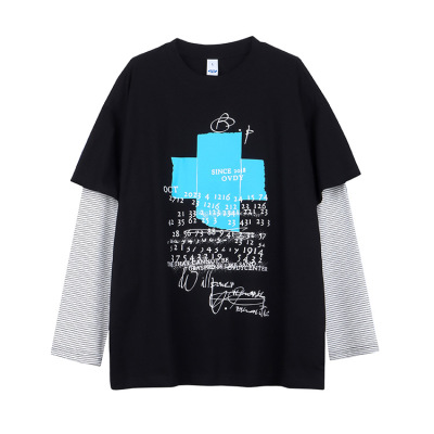 Big print round neck design oversize t-shirt 33