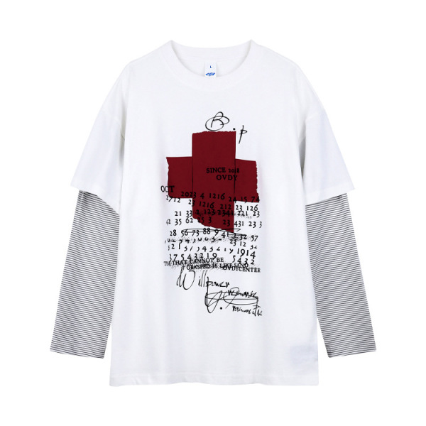 Big print round neck design oversize t-shirt 33