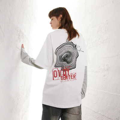 Big print round neck design oversize t-shirt 33