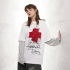 Big print round neck design oversize t-shirt 33