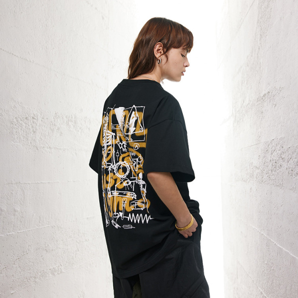 Dark cotton oversize T-shirt 29