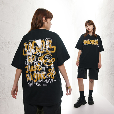 Dark cotton oversize T-shirt 29