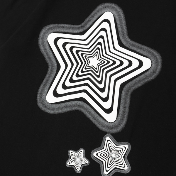Five-pointed star print short-sleeved high street simple and loose 54