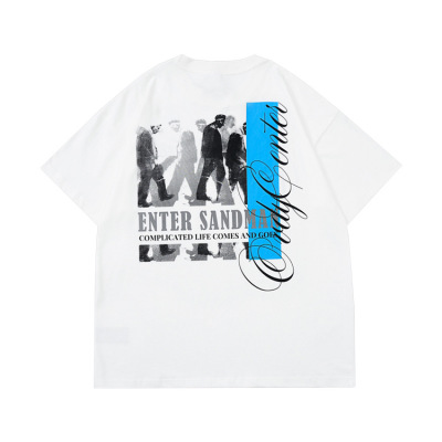 Half-sleeved street ins style letter printing loose fit 70