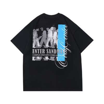 Half-sleeved street ins style letter printing loose fit 70