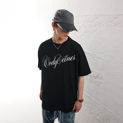 Half-sleeved street ins style letter printing loose fit 70