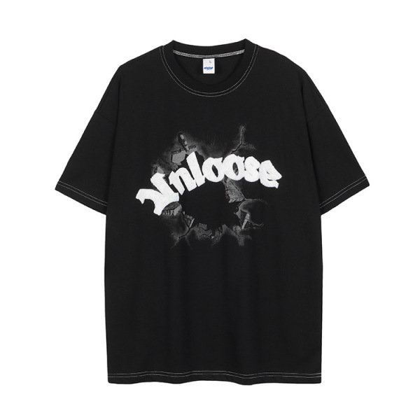 Spring and summer new American short-sleeved retro style t-shirt 52