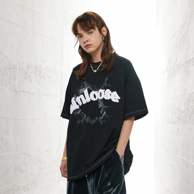 Spring and summer new American short-sleeved retro style t-shirt 52