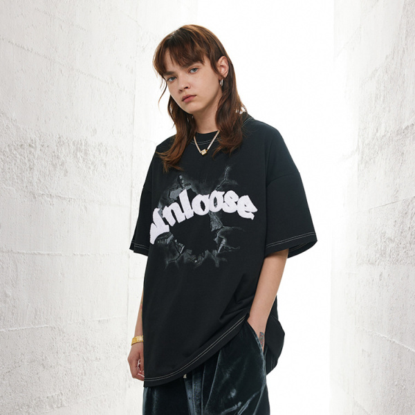 Spring and summer new American short-sleeved retro style t-shirt 52