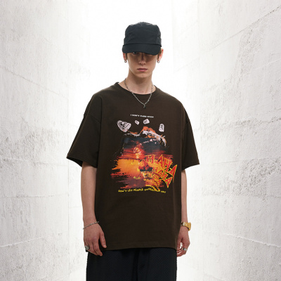 Loose lazy oversize round neck short-sleeved men 30