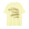 Loose round neck oversize solid color printed t-shirt 74