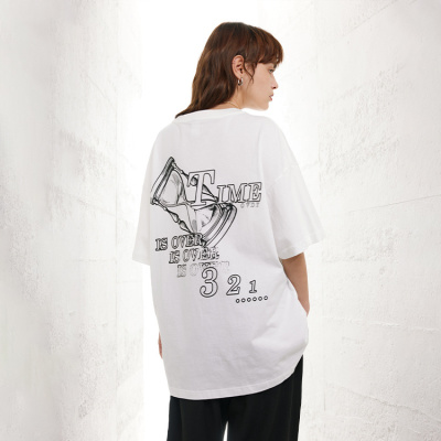 New T-shirt European and American high street dark simple loose short sleeves 11