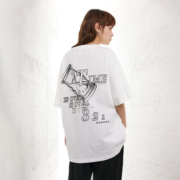 New T-shirt European and American high street dark simple loose short sleeves 11