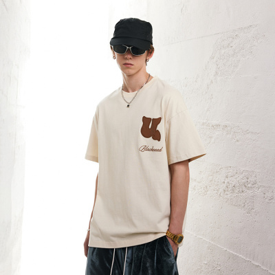 New T-shirt men's applique embroidery men's and women's same style 22