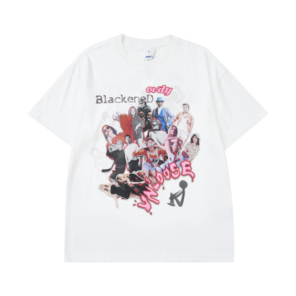 Personalized anime character pure cotton loose version oversize trendy brand 16