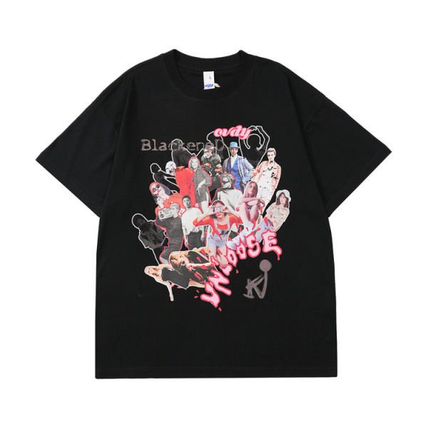 Personalized anime character pure cotton loose version oversize trendy brand 16