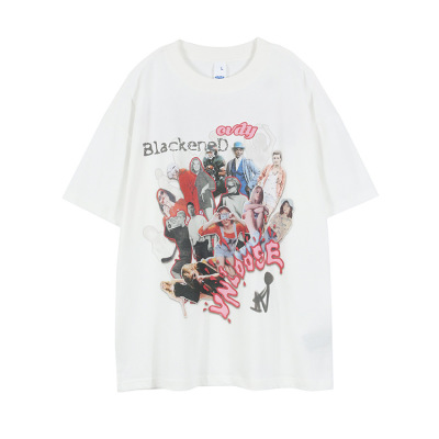 Personalized anime character pure cotton loose version oversize trendy brand 16