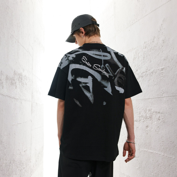 Printed retro style American street ins pure cotton 8