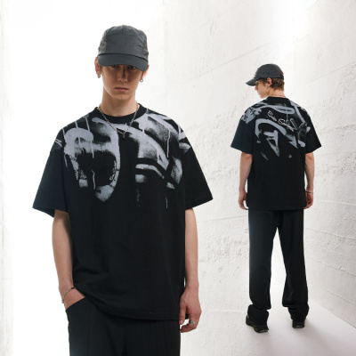 Printed retro style American street ins pure cotton 8