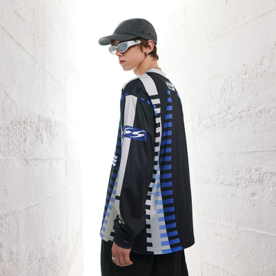 racing style long sleeve retro style long t-shirt 55