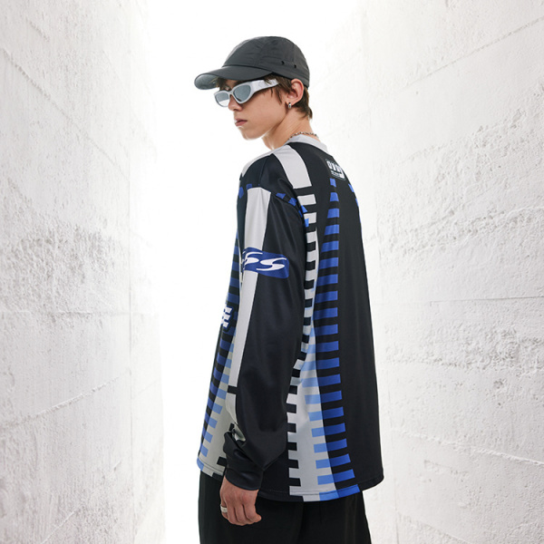racing style long sleeve retro style long t-shirt 55