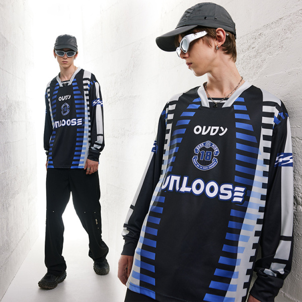 racing style long sleeve retro style long t-shirt 55