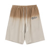 Retro cropped trousers gradient towel embroidery craft sports shorts 76