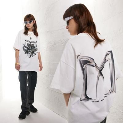 Retro half-sleeved European and American high street trendy brand short sleeves 6