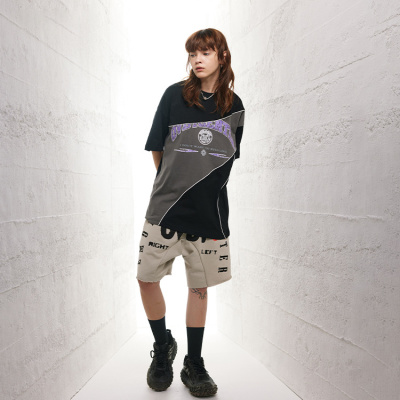 Short-sleeved men's loose round neck ins style 230g heavy cotton t 4