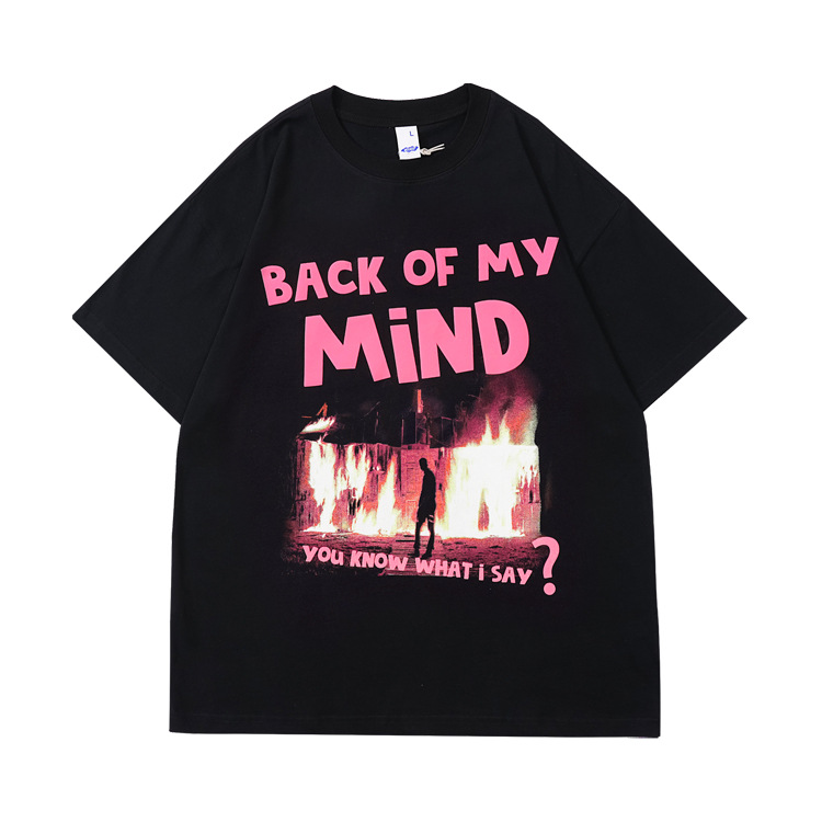 Short-sleeved men's suede foam technology couple same style t-shirt 3