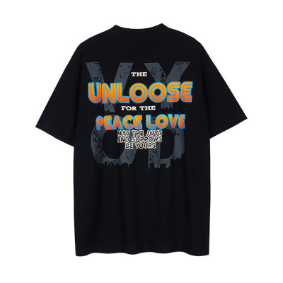 Short-sleeved oversize loose round neck trendy brand t-shirt for men and women 32