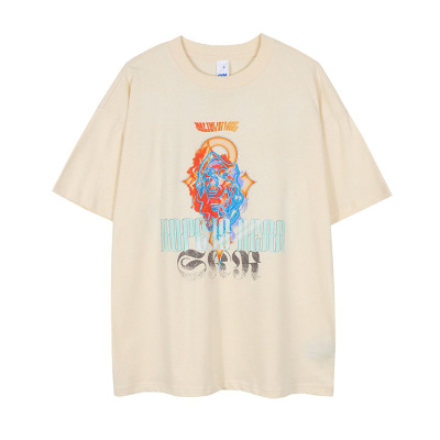 Short-sleeved oversize loose round neck trendy brand t-shirt for men and women 32