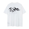 Short-sleeved patch technology high weight loose breathable white t-shirt 71