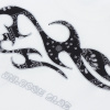 Short-sleeved patch technology high weight loose breathable white t-shirt 71
