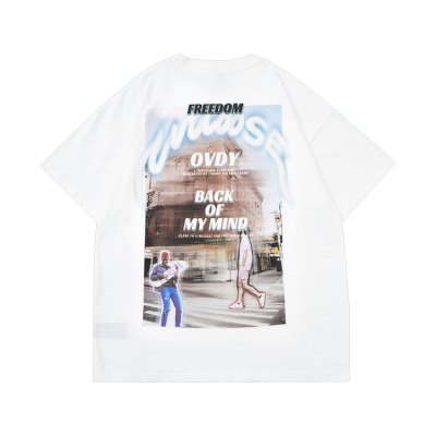 Short-sleeved small neckline 230g cotton men's T-shirt 10