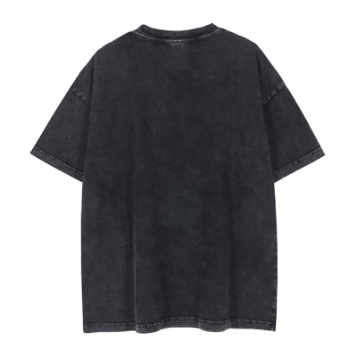 Short-sleeved wash water do old craft retro round neck half-sleeve 73
