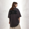 Short-sleeved washable old print oversize round neck T-shirt 72