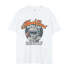 Small neckline t-shirt American street ins style loose big print short sleeves 78
