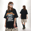 Small neckline t-shirt American street ins style loose big print short sleeves 78