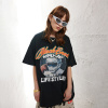 Small neckline t-shirt American street ins style loose big print short sleeves 78
